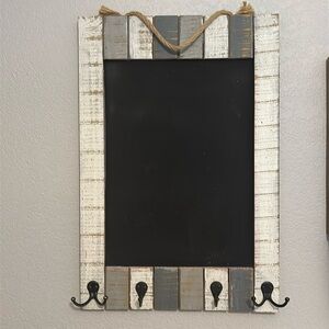 Chalkboard with Coat Hooks